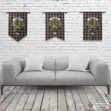 Douglas Ancient Dress Tartan Gonfalon, Tartan Banner with Family Crest