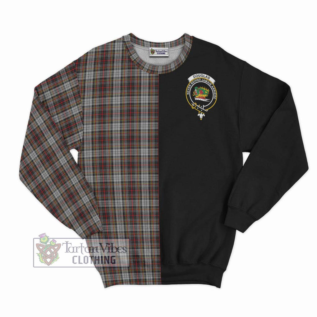 Douglas Ancient Dress Tartan Sweatshirt with Family Crest and Half Of Me Style - Tartanvibesclothing Shop