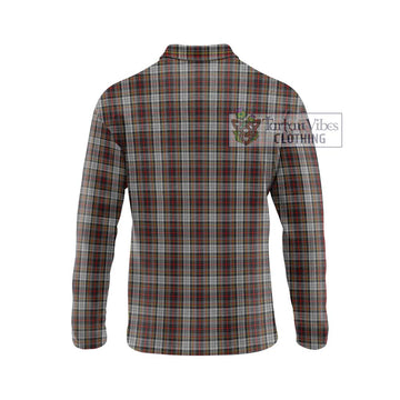 Douglas Ancient Dress Tartan Long Sleeve Polo Shirt with Family Crest DNA In Me Style