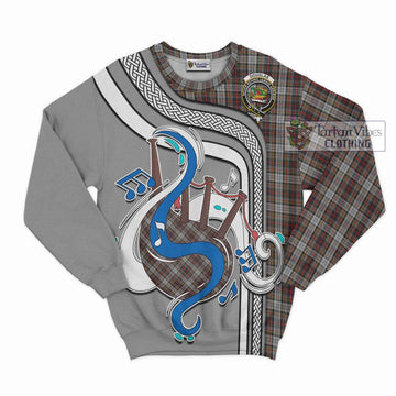 Douglas Ancient Dress Tartan Sweatshirt with Epic Bagpipe Style