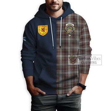 Douglas Ancient Dress Tartan Hoodie Alba with Scottish Lion Royal Arm Half Style