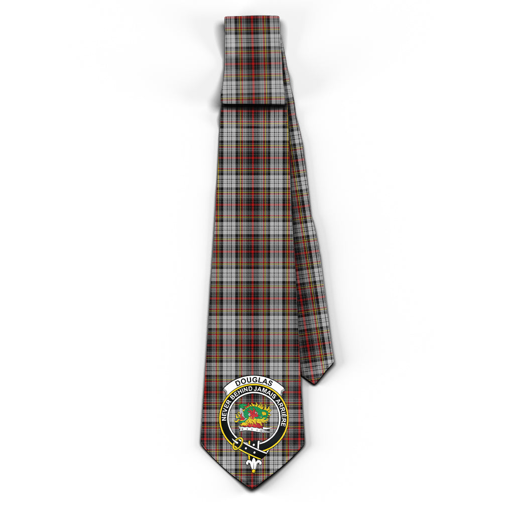 Douglas Ancient Dress Tartan Classic Necktie with Family Crest - Tartan Vibes Clothing