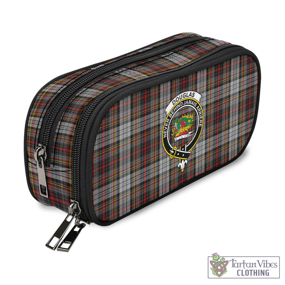 Tartan Vibes Clothing Douglas Ancient Dress Tartan Pen and Pencil Case with Family Crest