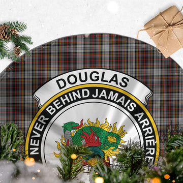 Douglas Ancient Dress Tartan Christmas Tree Skirt with Family Crest