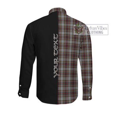 Douglas Ancient Dress Tartan Long Sleeve Button Shirt with Family Crest and Half Of Me Style