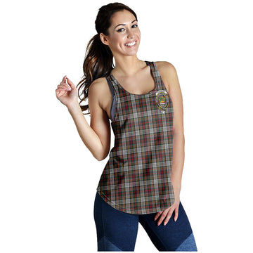 Douglas Ancient Dress Tartan Women Racerback Tanks with Family Crest