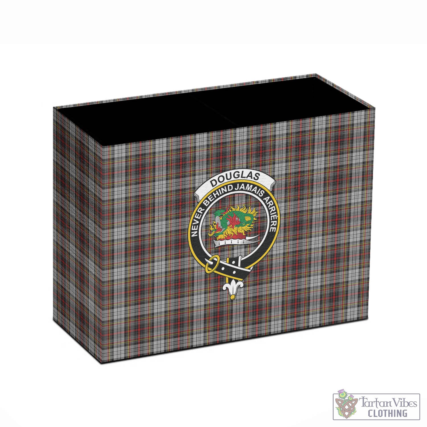 Tartan Vibes Clothing Douglas Ancient Dress Tartan Pen Holder with Family Crest