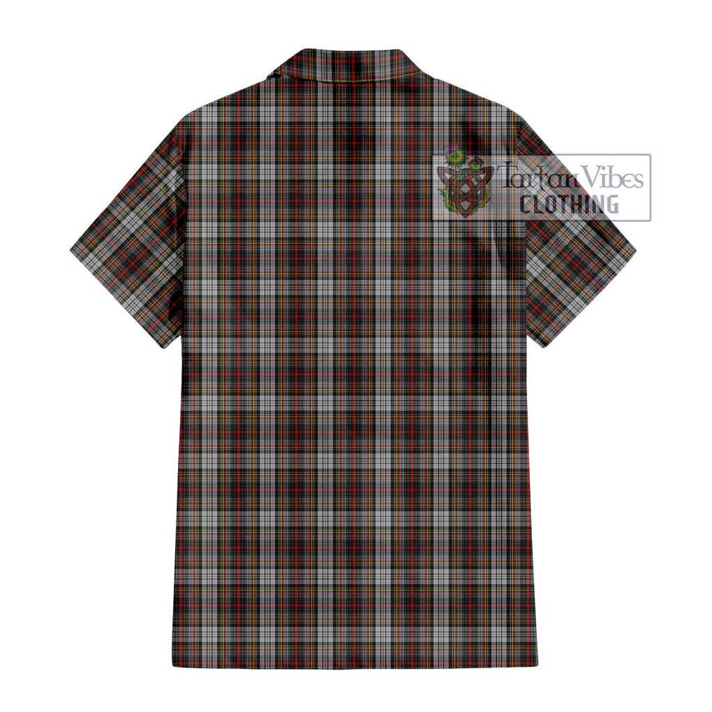 Douglas Ancient Dress Tartan Short Sleeve Button Shirt with Family Crest DNA In Me Style - Tartanvibesclothing Shop