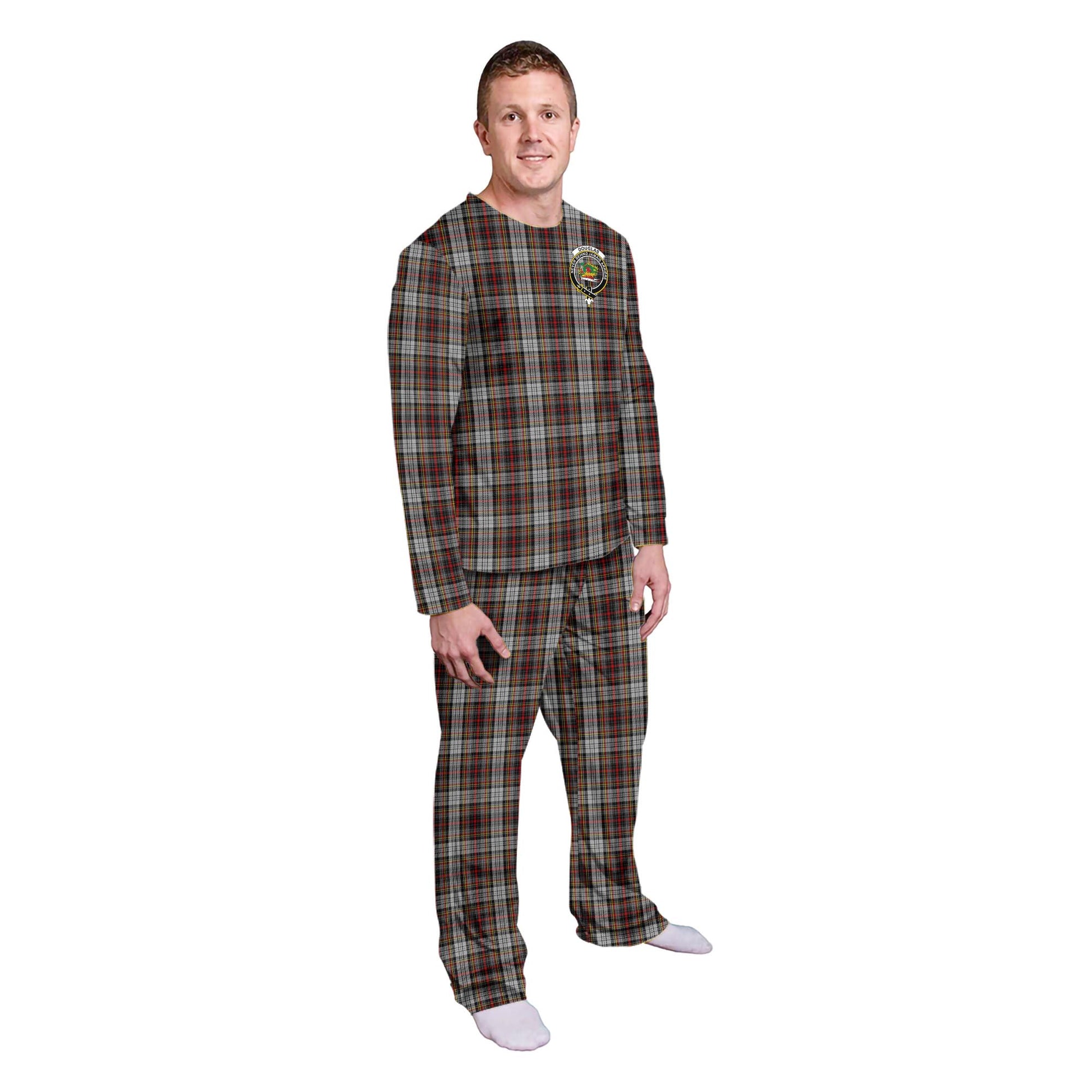 Douglas Ancient Dress Tartan Pajamas Family Set with Family Crest - Tartan Vibes Clothing