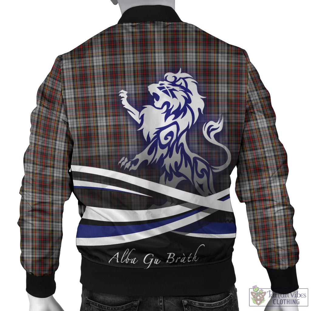 Tartan Vibes Clothing Douglas Ancient Dress Tartan Bomber Jacket with Alba Gu Brath Regal Lion Emblem