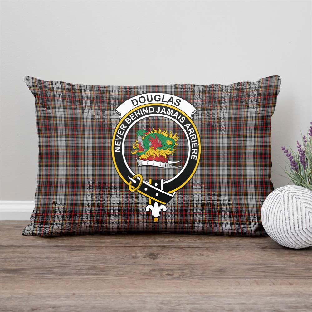 Douglas Ancient Dress Tartan Pillow Cover with Family Crest Rectangle Pillow Cover - Tartanvibesclothing