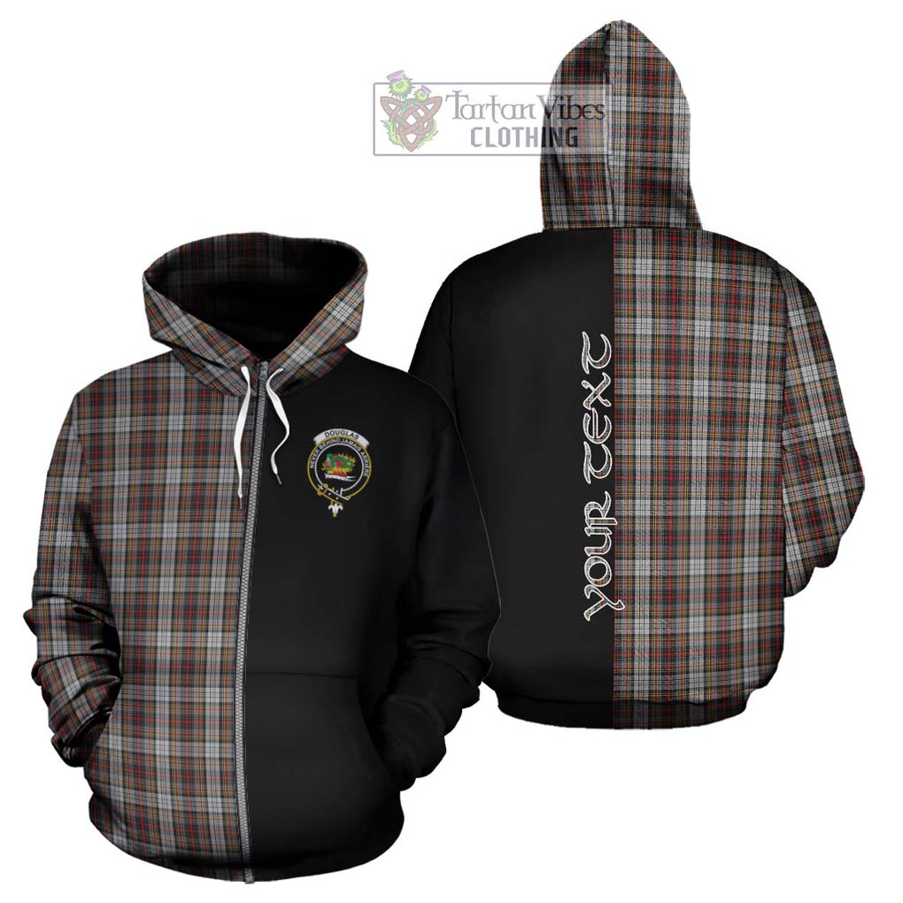 Douglas Ancient Dress Tartan Hoodie with Family Crest and Half Of Me Style - Tartanvibesclothing Shop