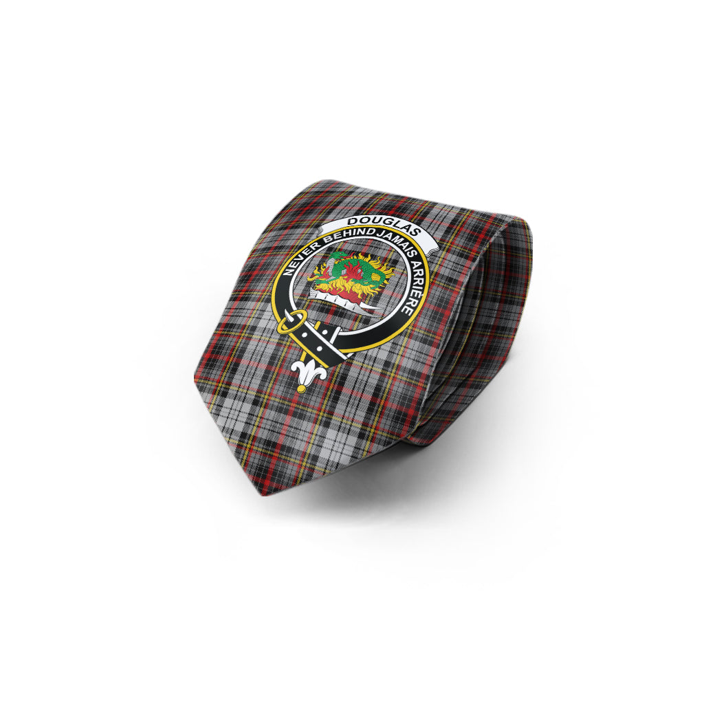 Douglas Ancient Dress Tartan Classic Necktie with Family Crest - Tartan Vibes Clothing