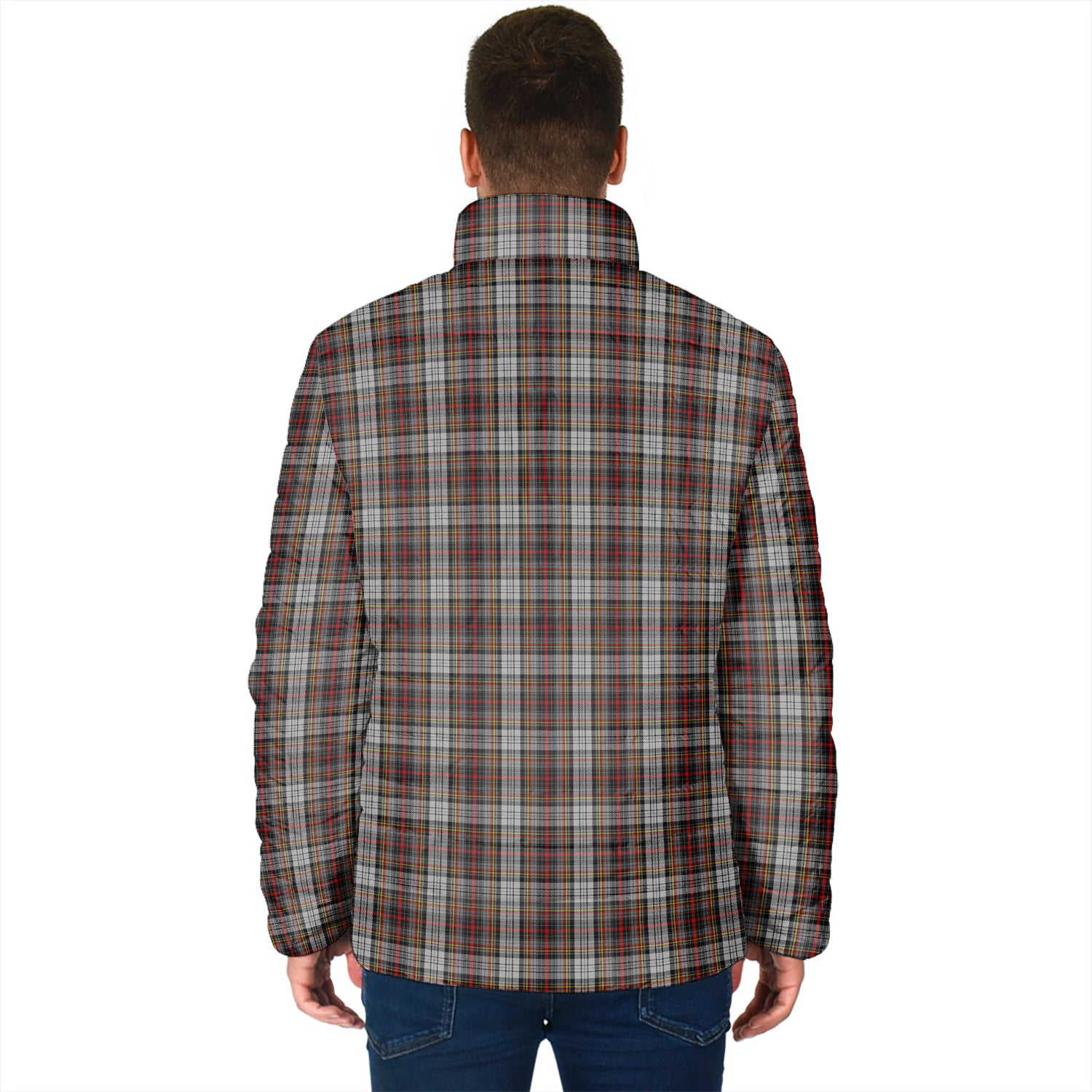 Douglas Ancient Dress Tartan Padded Jacket with Family Crest - Tartan Vibes Clothing