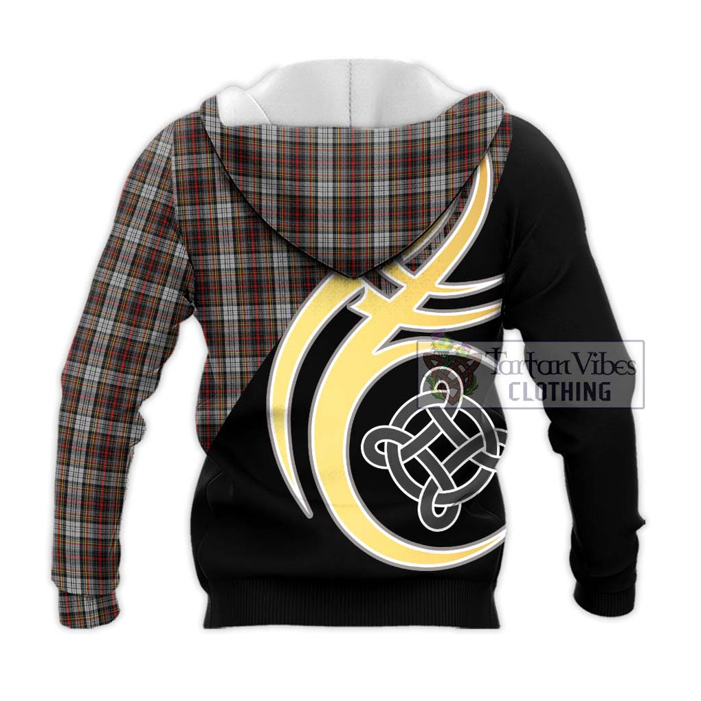 Douglas Ancient Dress Tartan Knitted Hoodie with Family Crest and Celtic Symbol Style - Tartan Vibes Clothing