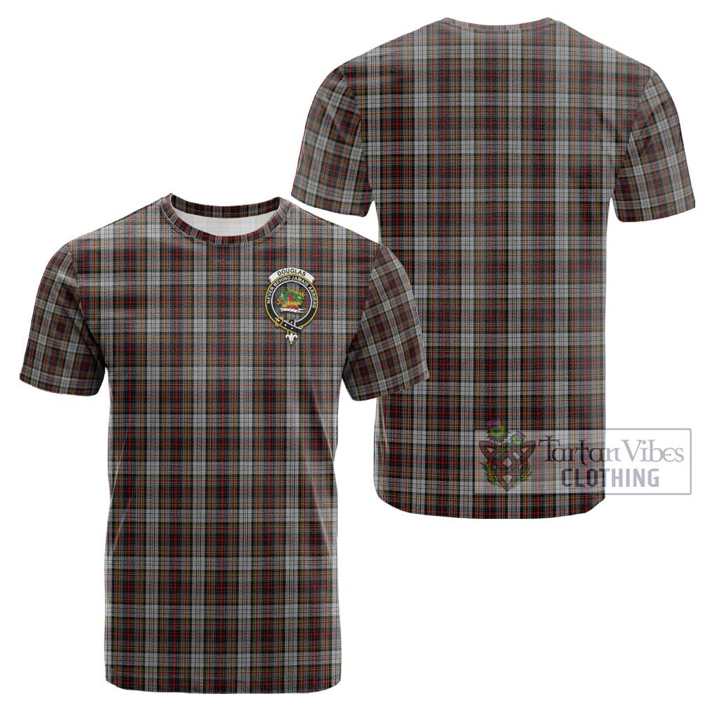 Douglas Ancient Dress Tartan Cotton T-Shirt with Family Crest Kid's Shirt - Tartanvibesclothing Shop