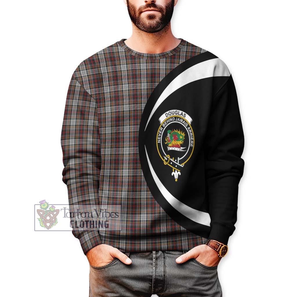 Douglas Ancient Dress Tartan Sweatshirt with Family Crest Circle Style - Tartan Vibes Clothing