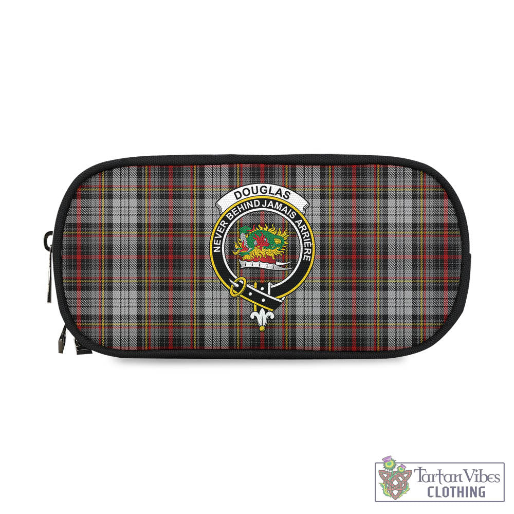 Tartan Vibes Clothing Douglas Ancient Dress Tartan Pen and Pencil Case with Family Crest