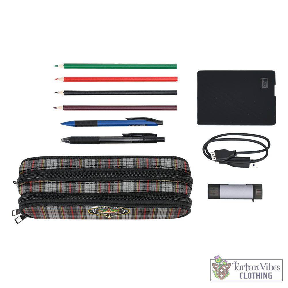 Tartan Vibes Clothing Douglas Ancient Dress Tartan Pen and Pencil Case with Family Crest