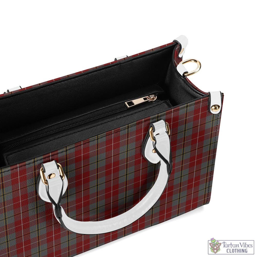 Tartan Vibes Clothing Douglas Ancient Red Tartan Luxury Leather Handbags