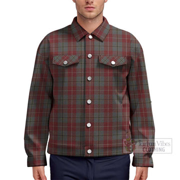 Douglas Ancient Red Tartan Unisex Lapel Cotton Jacket