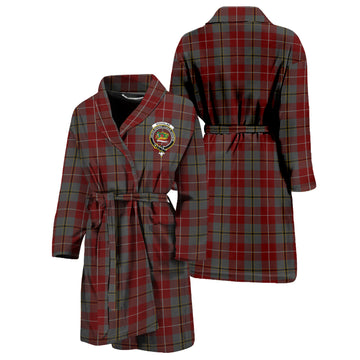 Douglas Ancient Red Tartan Bathrobe with Family Crest