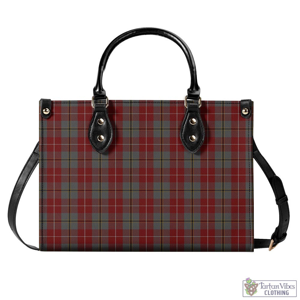 Tartan Vibes Clothing Douglas Ancient Red Tartan Luxury Leather Handbags