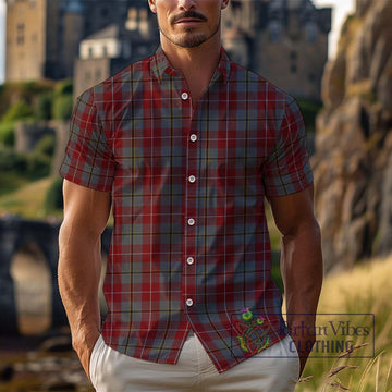 Douglas Ancient Red Tartan Cotton Hawaiian Shirt