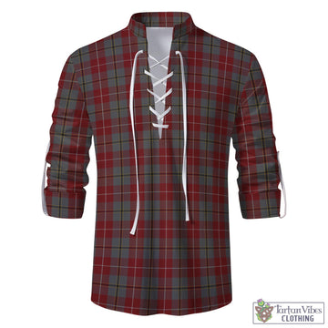 Douglas Ancient Red Tartan Men's Scottish Traditional Jacobite Ghillie Kilt Shirt