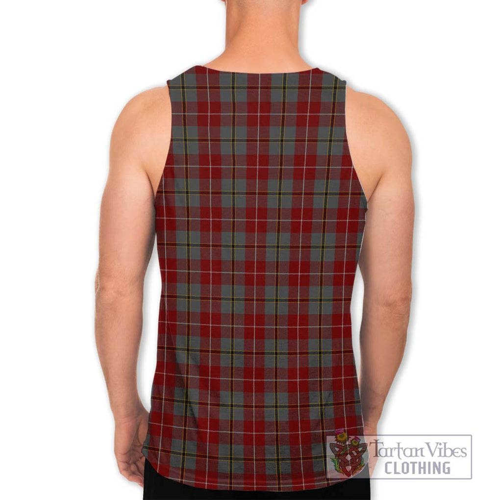 Douglas Ancient Red Tartan Men's Tank Top with Family Crest DNA In Me Style - Tartanvibesclothing Shop