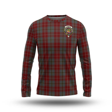 Douglas Ancient Red Tartan Long Sleeve T-Shirt with Family Crest