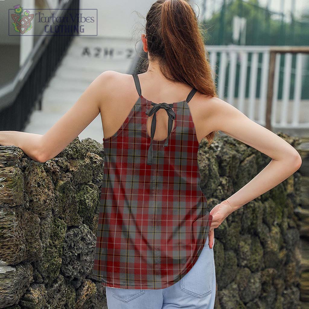 Tartan Vibes Clothing Douglas Ancient Red Tartan Loose Halter Neck Camisole