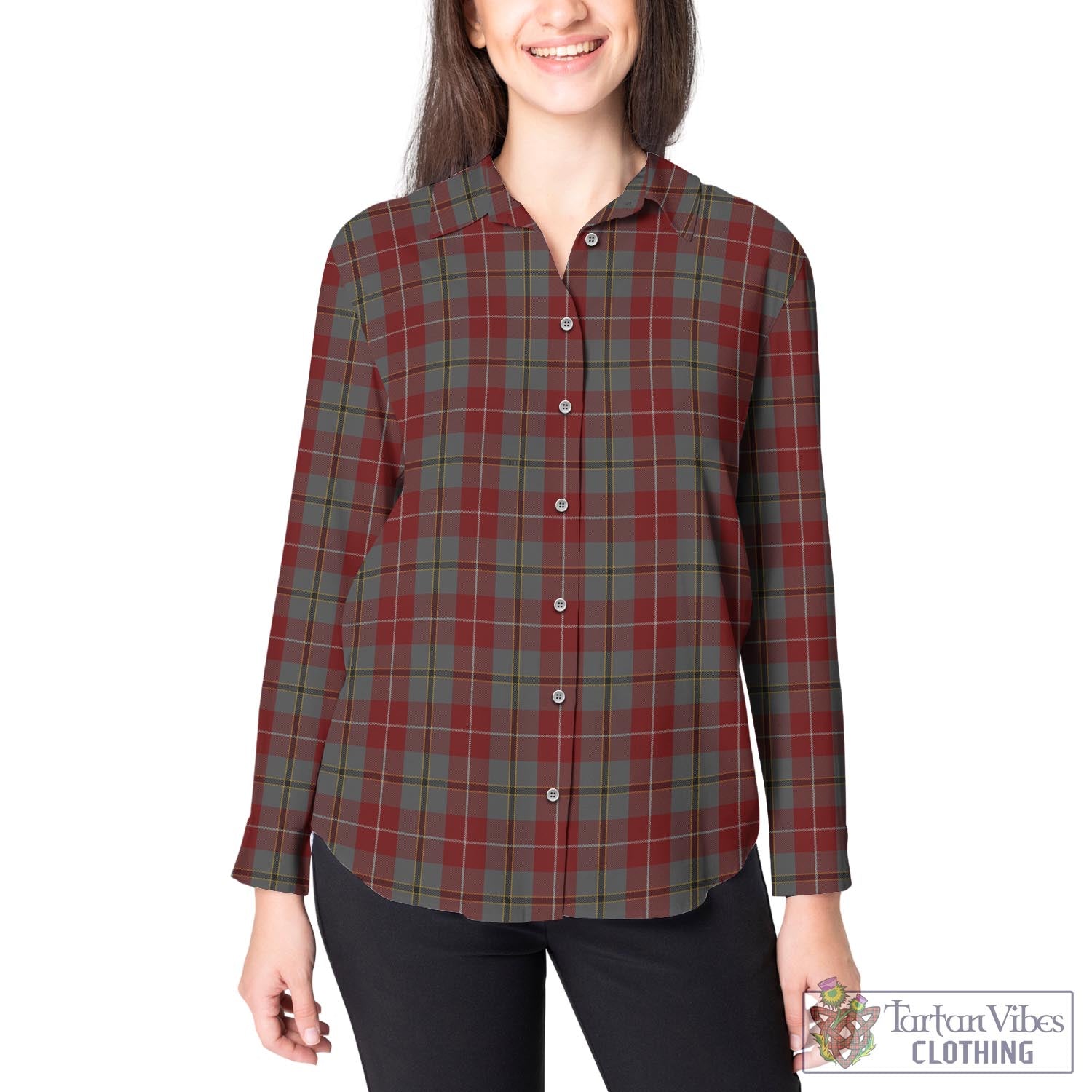 Douglas Ancient Red Tartan Womens Casual Shirt