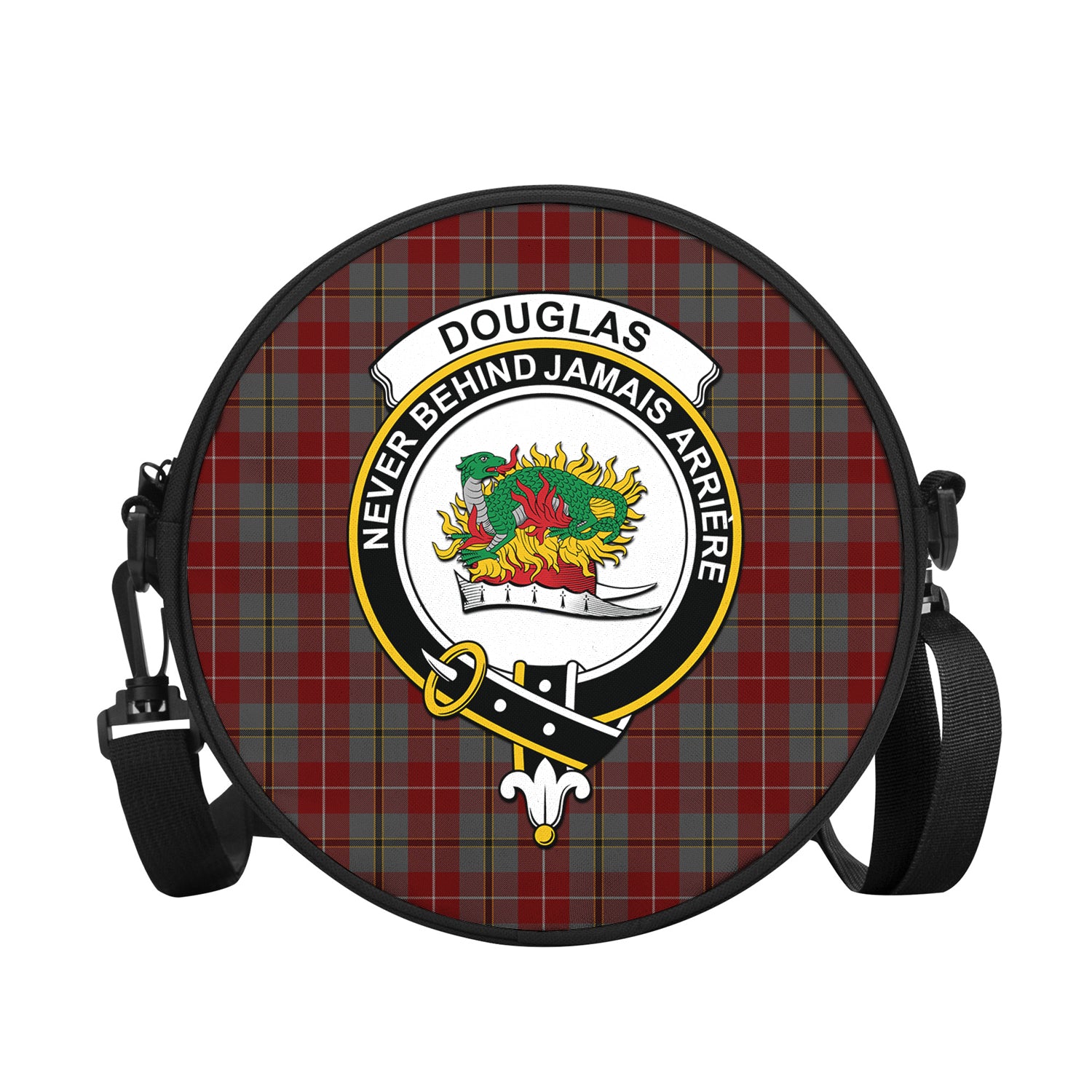 douglas-ancient-red-tartan-round-satchel-bags-with-family-crest