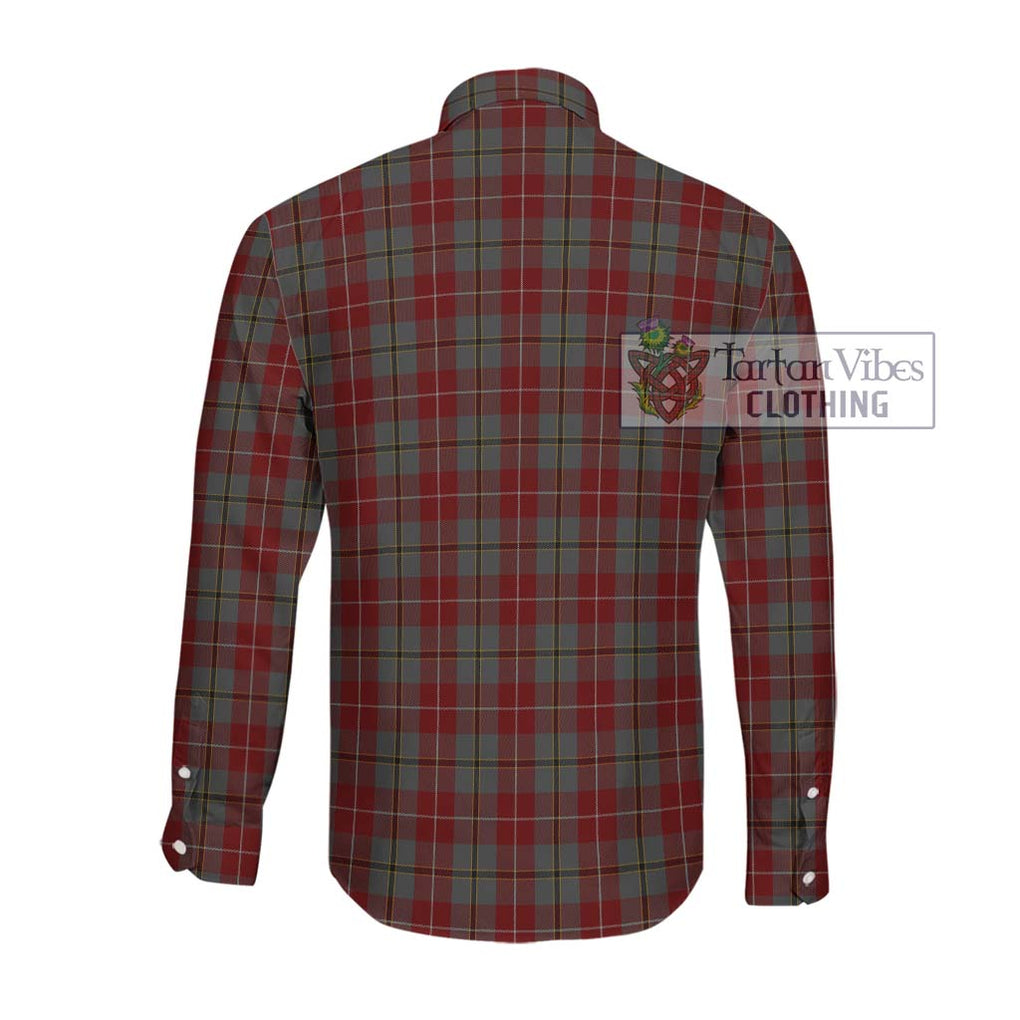 Douglas Ancient Red Tartan Long Sleeve Button Shirt with Family Crest DNA In Me Style - Tartanvibesclothing Shop