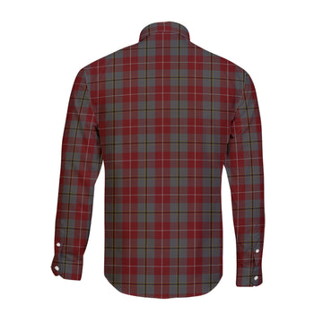 Douglas Ancient Red Tartan Long Sleeve Button Up Shirt with Family Crest