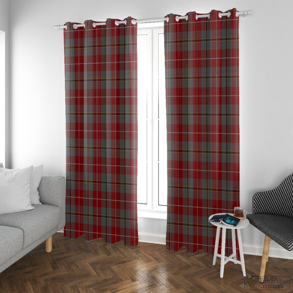 Douglas Ancient Red Tartan Window Curtain