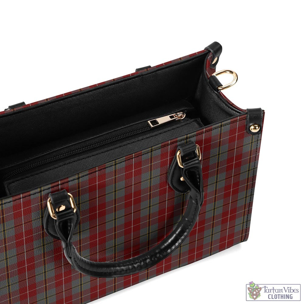 Tartan Vibes Clothing Douglas Ancient Red Tartan Luxury Leather Handbags