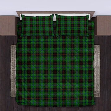 Douglas Black Tartan Quilt Bed Set