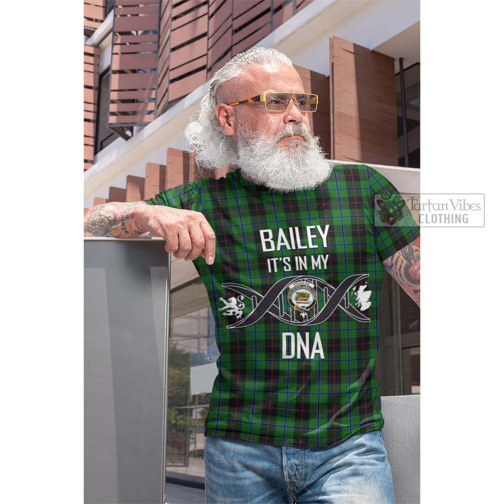 Tartan Vibes Clothing Douglas Black Tartan Cotton T-shirt with Family Crest DNA In Me Style