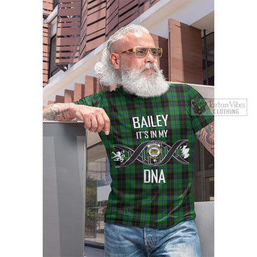 Douglas Black Tartan Cotton T-shirt with Family Crest DNA In Me Style