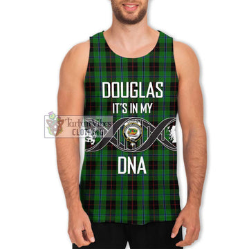 Douglas Black Tartan Men's Tank Top with Family Crest DNA In Me Style