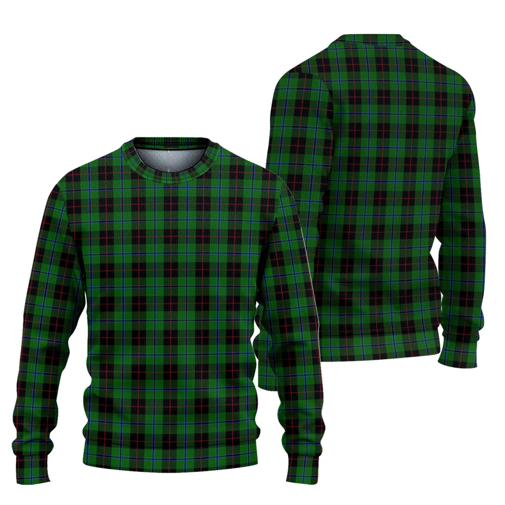 Douglas Black Tartan Knitted Sweater Unisex - Tartanvibesclothing