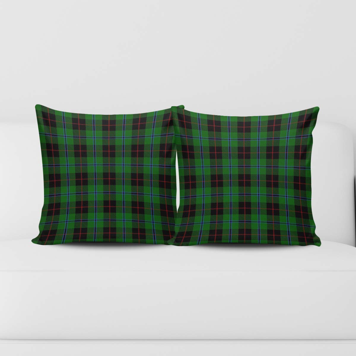 Douglas Black Tartan Pillow Cover Square Pillow Cover - Tartanvibesclothing