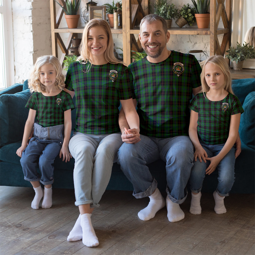 Douglas Black Tartan T-Shirt with Family Crest Kid's Shirt - Tartan Vibes Clothing