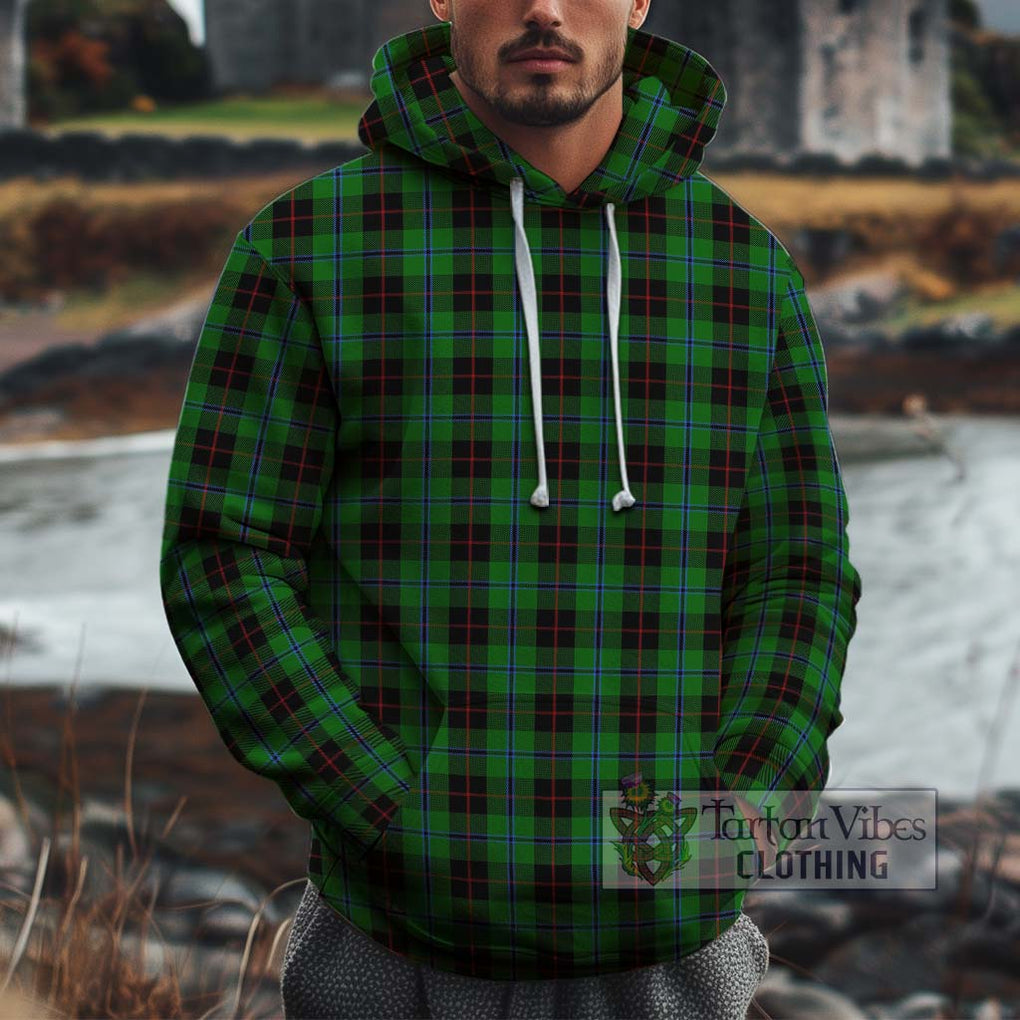 Douglas Black Tartan Cotton Hoodie Pullover Hoodie XS - Tartan Vibes Clothing