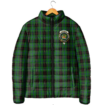 Douglas Black Tartan Padded Jacket with Family Crest