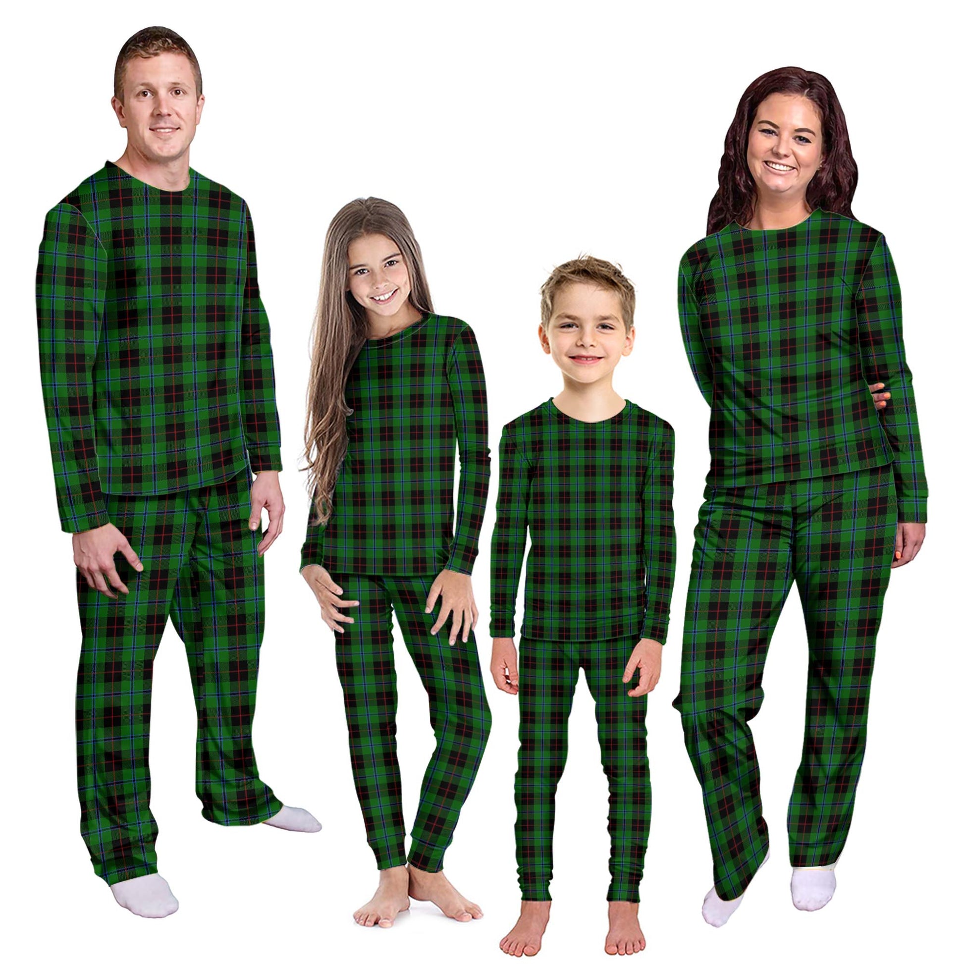 Douglas Black Tartan Pajamas Family Set Kid - Tartan Vibes Clothing