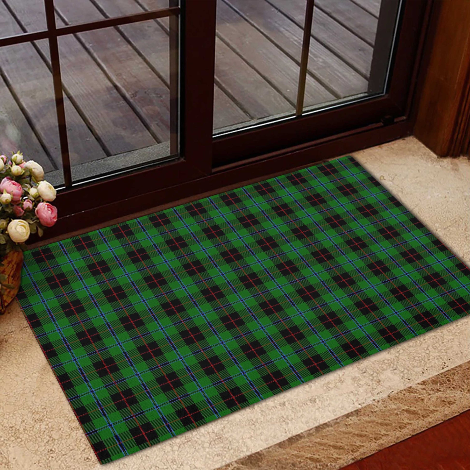 Douglas Black Tartan Door Mat - Tartanvibesclothing