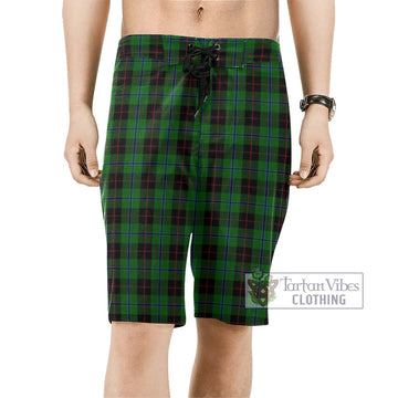 Douglas Black Tartan Men's Board Shorts